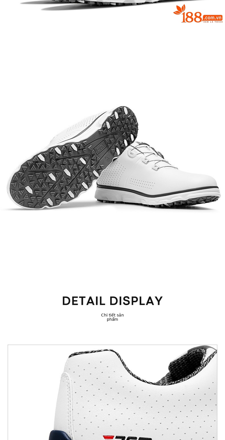 Giày golf PGM chống nước mùa hè nam không đinh chống trượt thoáng khí — XZ166 trắng đỏ, XZ166 màu xám trắng, XZ166 màu xanh trắng chi tiết 12