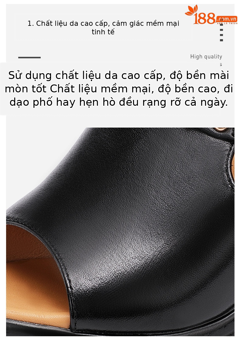 Dép sandal cao gót nữ đế xuồng đính đá gót 10 cm — Đỏ 10cm, Màu đen 10cm, Màu trắng 10cm chi tiết 5