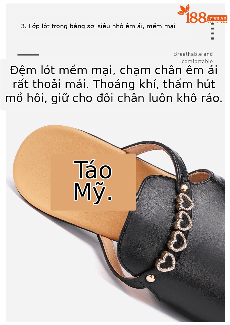 Dép sandal cao gót nữ đế xuồng đính đá gót 10 cm — Đỏ 10cm, Màu đen 10cm, Màu trắng 10cm chi tiết 7