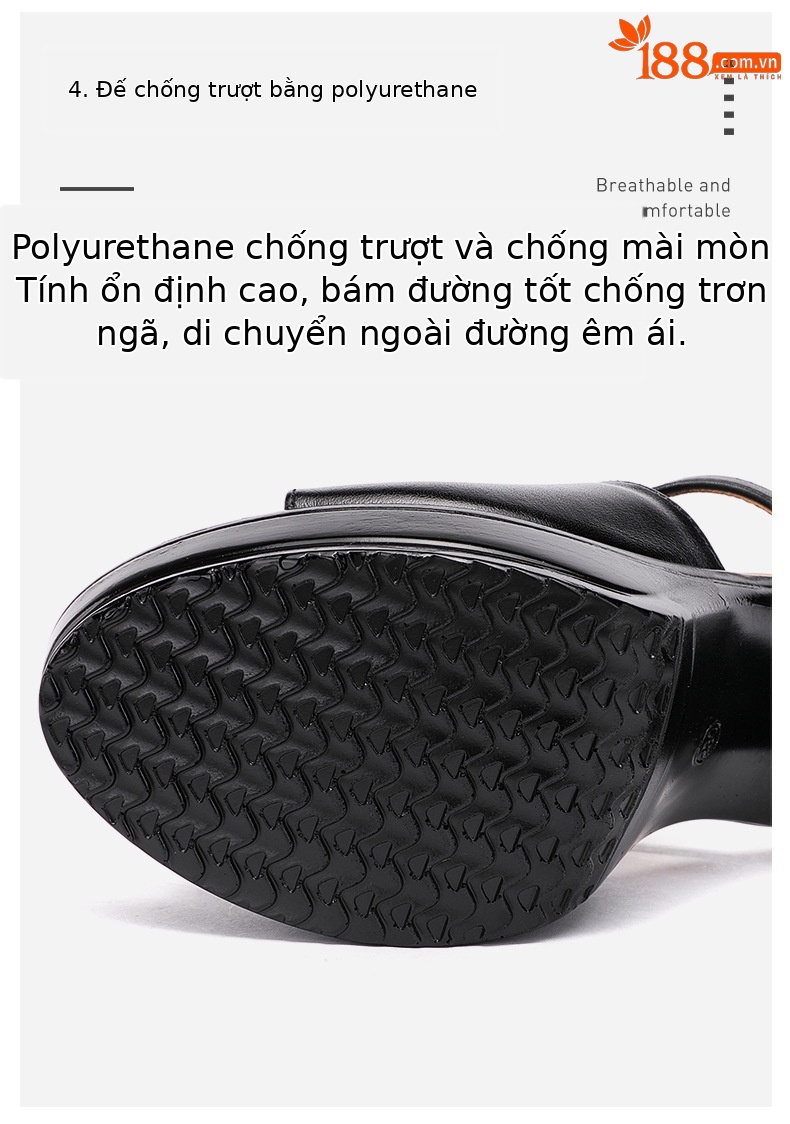 Dép sandal cao gót nữ đế xuồng đính đá gót 10 cm — Đỏ 10cm, Màu đen 10cm, Màu trắng 10cm chi tiết 8