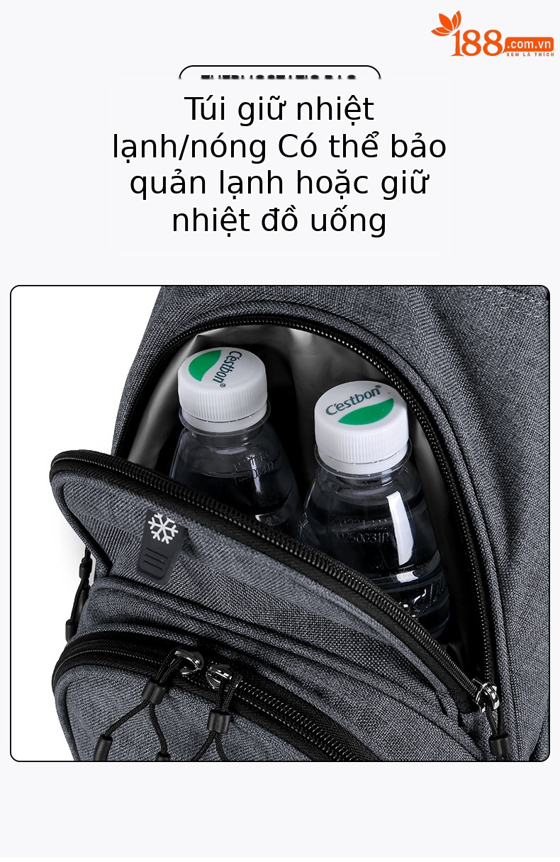Túi đựng gậy golf PGM có chân đế ổn định, nhẹ, cao 127 cm — QB092-Giá đỡ chống nước Túi bóng màu xám chi tiết 4
