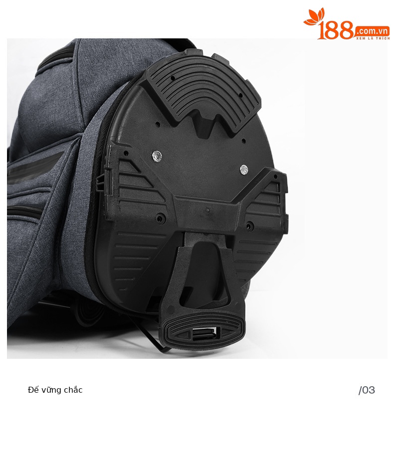 Túi đựng gậy golf PGM có chân đế ổn định, nhẹ, cao 127 cm — QB092-Giá đỡ chống nước Túi bóng màu xám chi tiết 19