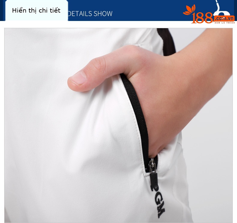 Quần short golf trẻ em PGM co giãn thắt lưng mùa hè — KUZ105 Màu Đỏ, KUZ105 Màu xanh nhạt, KUZ105 màu xanh hải quân, KUZ105 màu trắng chi tiết 12