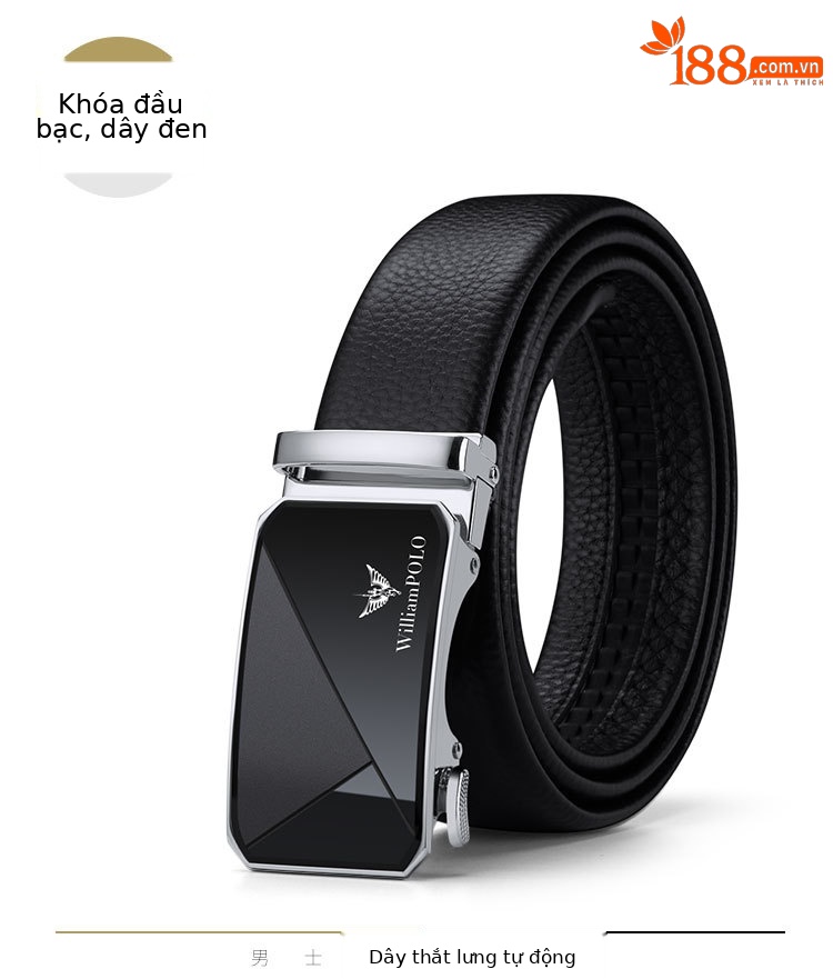 Thắt lưng da bò thật nam Emperor Paul – thiết kế công sở sang trọng, khóa kim loại cao cấp — 120cm, 130cm, 110cm, 125cm chi tiết 12
