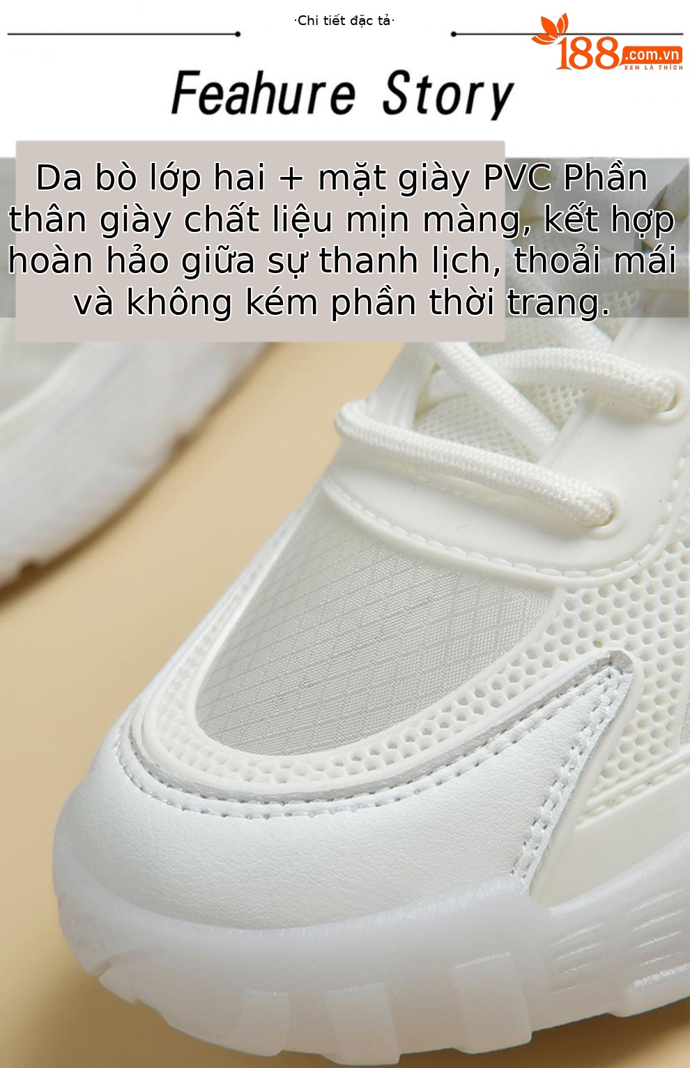 Giày sneaker nữ da thật đế dày 2024 mới nhất – giày trắng lưới thoáng khí mùa hè — 58212 Màu xanh lá cây, 58212 màu xám chi tiết 15