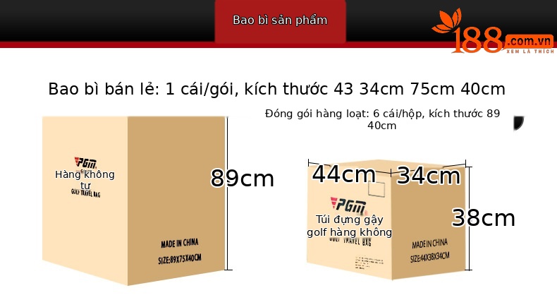 Túi hàng không golf PGM hai lớp đáy cứng có bánh xe, kích thước 141x38.5x31.5 cm — HKB010 đen và cam (Phiên bản bình thường), HKB010 đen xanh (phiên bản bình thường), HKB010 Đen Bạc (phiên bản thường), HKB010 tất cả màu đen (phiên bản bình thường) chi tiết 2