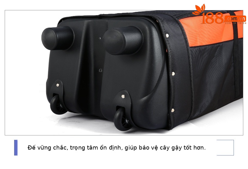 Túi hàng không golf PGM hai lớp đáy cứng có bánh xe, kích thước 141x38.5x31.5 cm — HKB010 đen và cam (Phiên bản bình thường), HKB010 đen xanh (phiên bản bình thường), HKB010 Đen Bạc (phiên bản thường), HKB010 tất cả màu đen (phiên bản bình thường) chi tiết 15