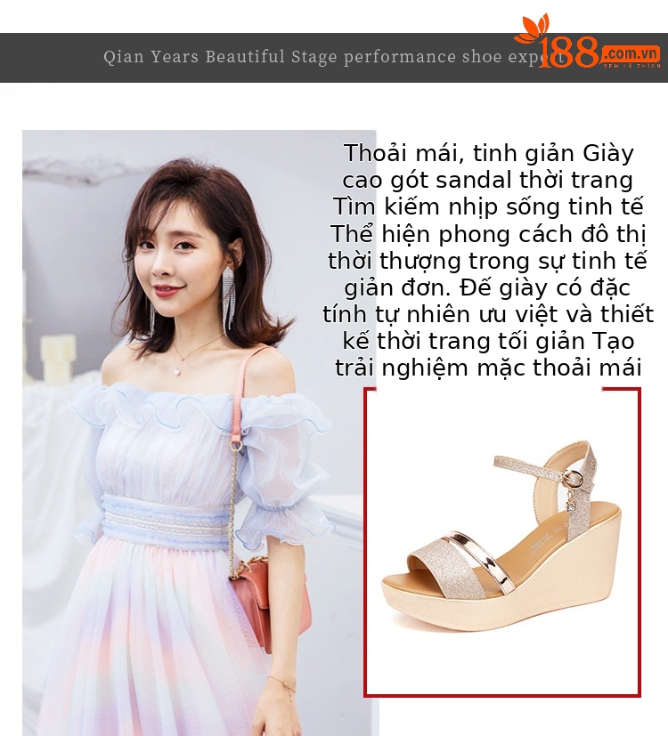 Sandal cao gót nữ đế xuồng mũi hở quai ngang 2025 — Màu đen, Màu vàng, Màu bạc, Màu đỏ chi tiết 2