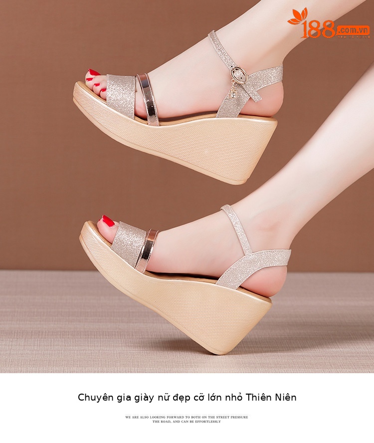 Sandal cao gót nữ đế xuồng mũi hở quai ngang 2025 — Màu đen, Màu vàng, Màu bạc, Màu đỏ chi tiết 11