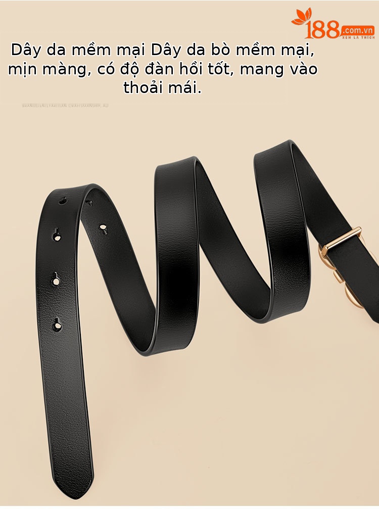 Thắt lưng da thật nữ Emperor Paul thủ công khóa bản, tặng hộp quà — 120cm, 100cm, 110cm, 115cm chi tiết 4