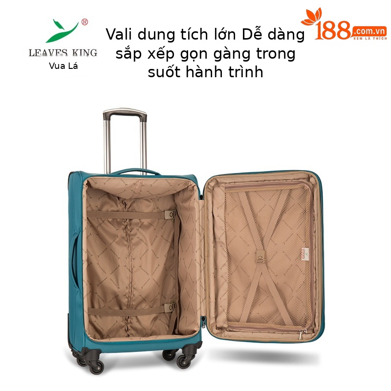 Vali vải Oxford 20 inch nhỏ gọn, bánh xe đa năng, sức chứa lớn