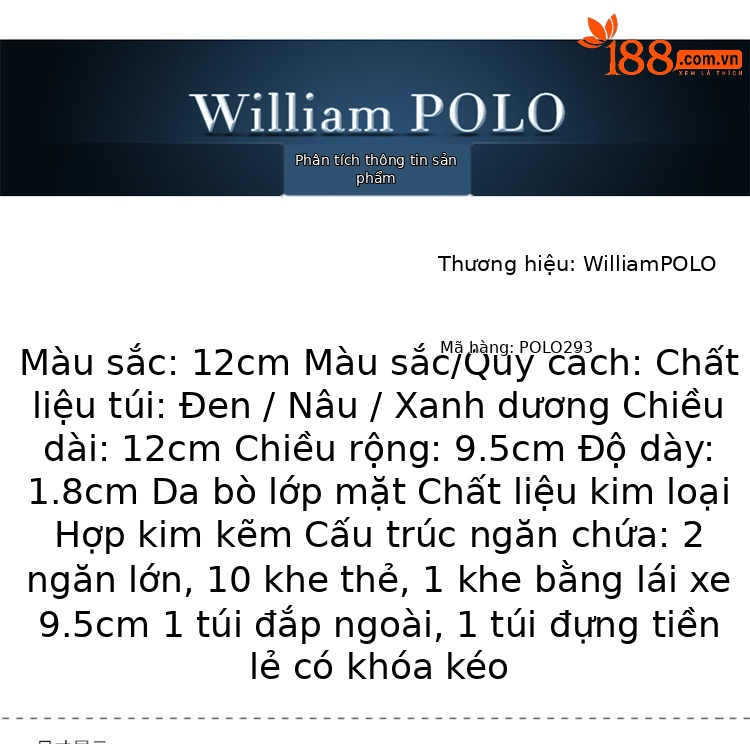 Ví da nam ngắn cao cấp chống trộm da bò mềm chi tiết 30