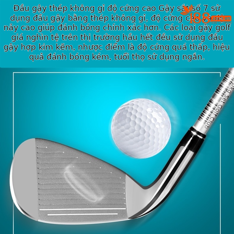 Gậy golf nữ số 7 PGM RIO đầu thép không gỉ, thân carbon siêu nhẹ, dài 36 inch — Thanh thép sắt số 7, Cấp cột Carbon sắt số 7