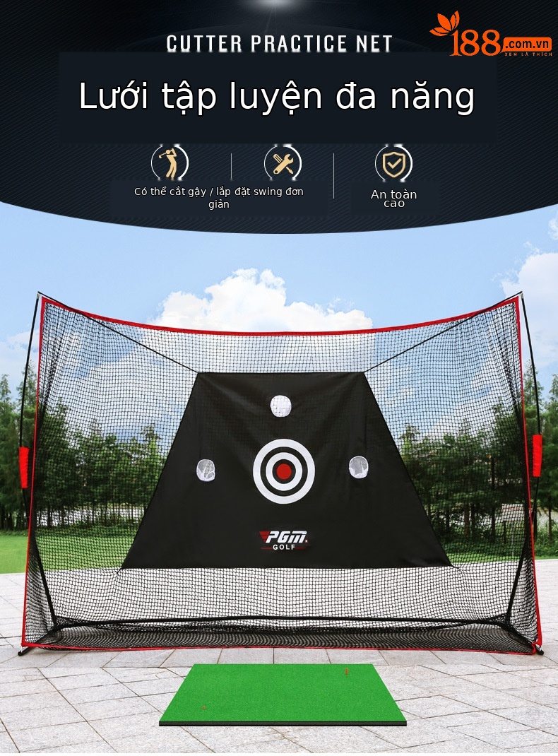 Lưới tập golf đa năng PGM trong nhà và ngoài trời 3x2.1x0.935m — LXW023-Gói một [Mạng đa chức năng đơn], LXW023-Gói hai [lưới đa chức năng đơn + đệm 1x1.25m], LXW023-Gói Ba [lưới đa chức năng 1x1.25m đệm bóng hộp], LXW023-Gói bốn [lưới đa năng Đơn 1x1.25m đệm bóng Hộp Đựng Bóng 3x5m chăn ngắn] chi tiết 2