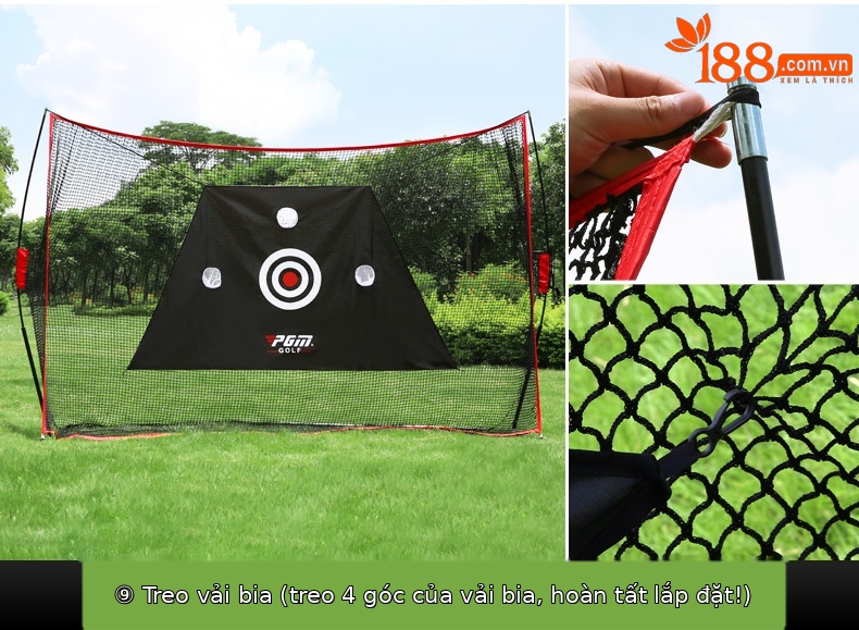 Lưới tập golf đa năng PGM trong nhà và ngoài trời 3x2.1x0.935m — LXW023-Gói một [Mạng đa chức năng đơn], LXW023-Gói hai [lưới đa chức năng đơn + đệm 1x1.25m], LXW023-Gói Ba [lưới đa chức năng 1x1.25m đệm bóng hộp], LXW023-Gói bốn [lưới đa năng Đơn 1x1.25m đệm bóng Hộp Đựng Bóng 3x5m chăn ngắn] chi tiết 19