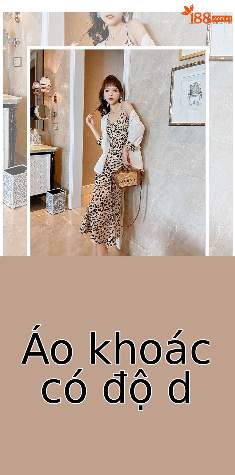 Bộ vest váy dài hai dây gợi cảm kiểu Pháp – Áo khoác blazer phối váy maxi thắt eo — Màu trắng chi tiết 1