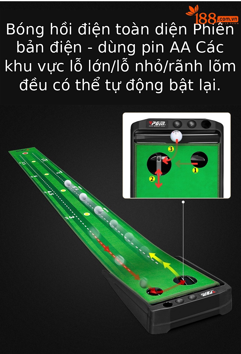 Bộ dụng cụ tập golf mini PGM tự động hồi bóng, 2 lỗ, dài 3m, tập gạt bóng trong nhà — TL029-(Phiên bản sân cỏ) 3M lỗ đôi tự động trả lại bóng thực hành, TL029 (Phiên bản sân cỏ) 3M lỗ đôi tự động trả lại bóng 3 quả bóng trắng 3 quả Bóng Xốp, TL029 (Phiên bản sân cỏ) 3M lỗ đôi tự động trả lại bóng 3 quả bóng trắng 3 quả bóng bọt biển, TL029-(Phiên bản nhung pha lê) lỗ đôi 3m Tự động trả lại bóng thực hành chi tiết 2
