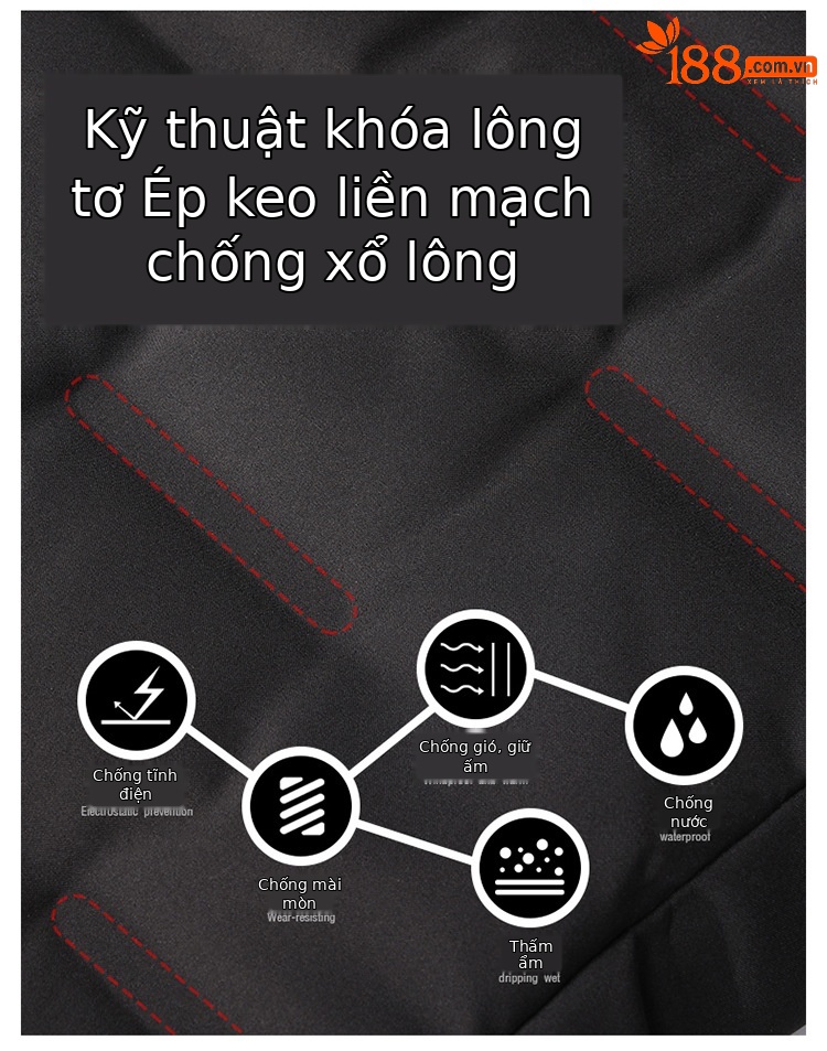 Quần lông vũ nữ cạp cao dày dặn mặc ngoài form suông — Màu đen chi tiết 3