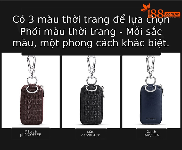 Móc chìa khóa da thật Emperor Paul – Túi đựng chìa khóa ô tô da thật cao cấp chi tiết 5