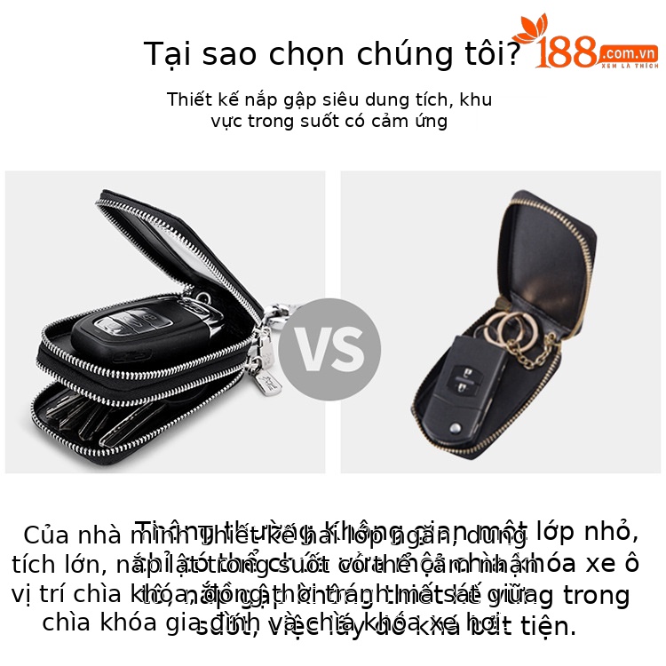 Móc chìa khóa da thật Emperor Paul – Túi đựng chìa khóa ô tô da thật cao cấp chi tiết 11