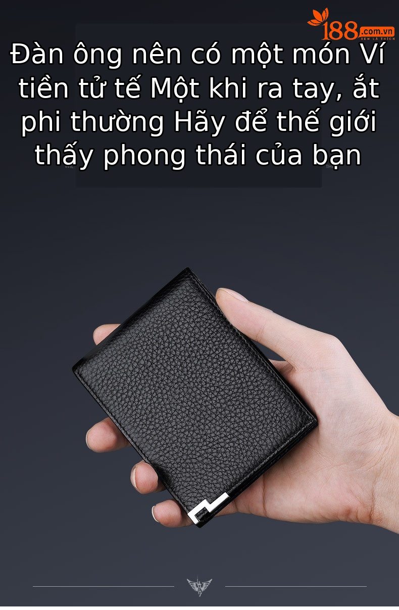 Ví da thật nam siêu mỏng tích hợp hộp đựng bằng lái xe và giấy tờ xe chi tiết 2