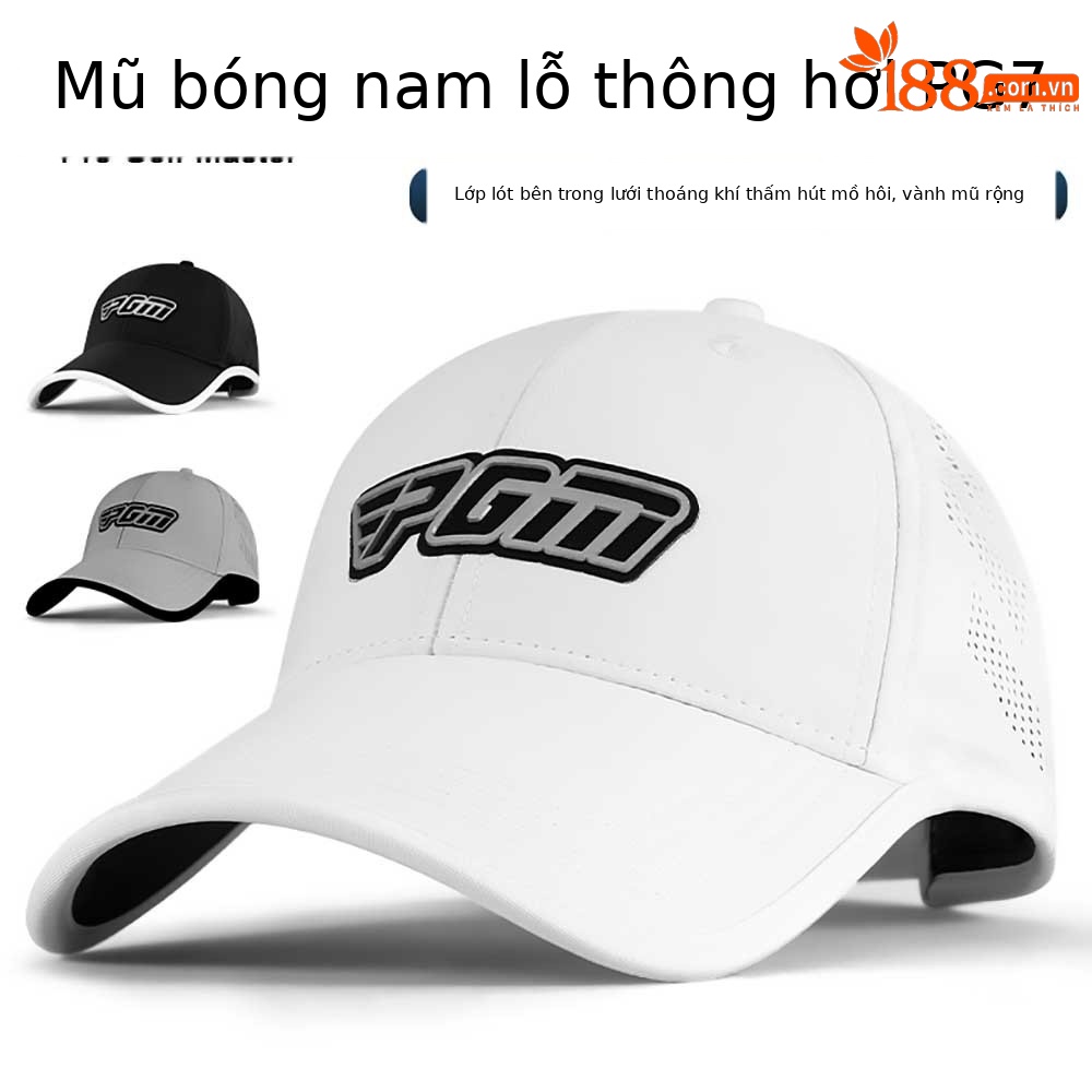Mũ lưỡi trai golf nam PGM chống nắng thoáng khí — MZ030 nam mũ thoáng khí màu đen, MZ030 nam mũ thoáng khí màu trắng, MZ030 nam mũ thoáng khí màu xám