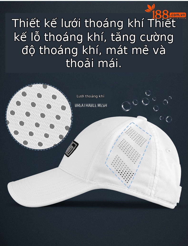 Mũ lưỡi trai golf nam PGM chống nắng thoáng khí — MZ030 nam mũ thoáng khí màu đen, MZ030 nam mũ thoáng khí màu trắng, MZ030 nam mũ thoáng khí màu xám chi tiết 3