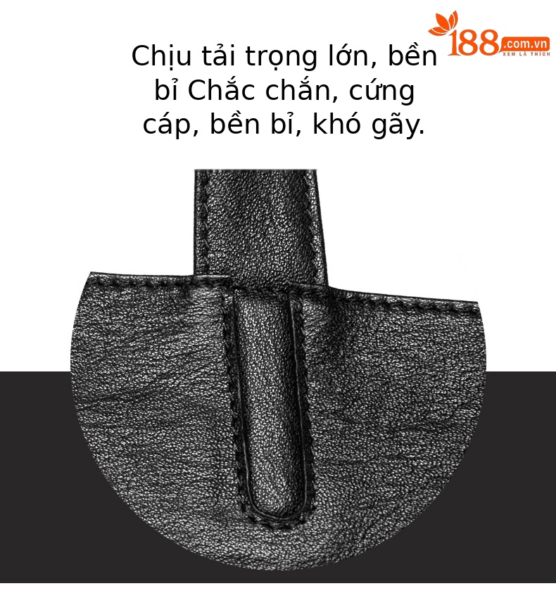 Cặp da nam công sở Emperor Paul da bò thật, đựng laptop 14 inch, tay xách chi tiết 5