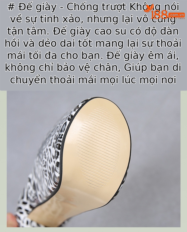 Giày cao gót nữ mũi nhọn họa tiết da báo, gót kim loại mảnh 19 cm — Màu nâu (Chiều cao gót 19cm không đổi trả) chi tiết 5