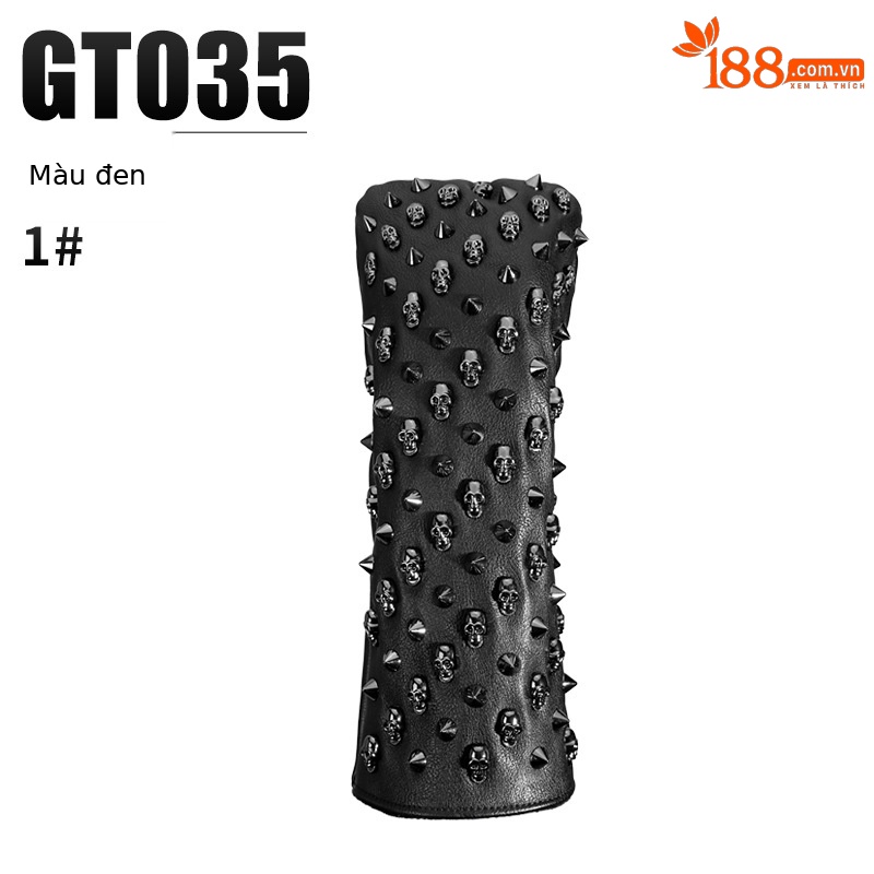 Vỏ đầu gậy Golf PGM chống thấm nước, đa năng, bảo vệ đầu gậy — GT035-Bao thanh gỗ số 1 màu đen, GT035-Bộ thanh đẩy hình bán nguyệt màu đen, GT035-Bộ cột gỗ số 3/Số 5 màu trắng, GT035-Bộ thanh đẩy hình bán nguyệt màu trắng