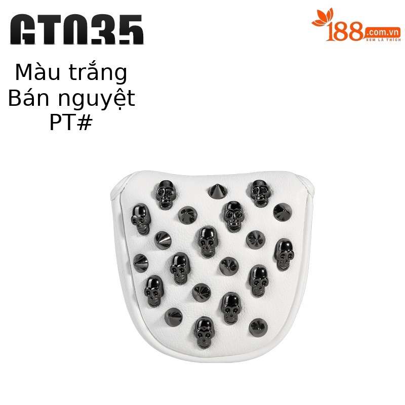 GT035-Bộ thanh đẩy hình bán nguyệt màu trắng