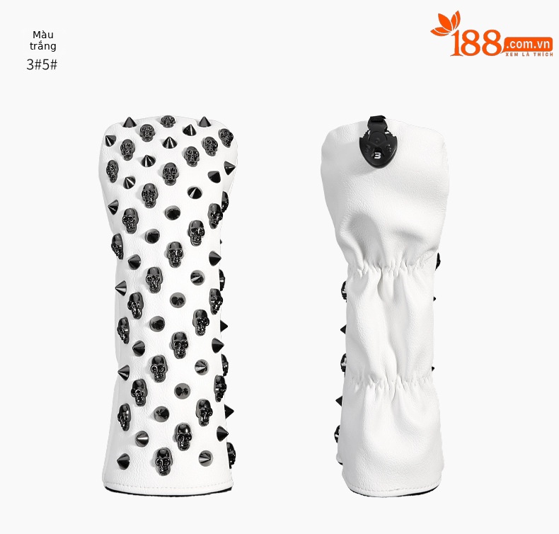 Vỏ đầu gậy Golf PGM chống thấm nước, đa năng, bảo vệ đầu gậy — GT035-Bao thanh gỗ số 1 màu đen, GT035-Bộ thanh đẩy hình bán nguyệt màu đen, GT035-Bộ cột gỗ số 3/Số 5 màu trắng, GT035-Bộ thanh đẩy hình bán nguyệt màu trắng chi tiết 11