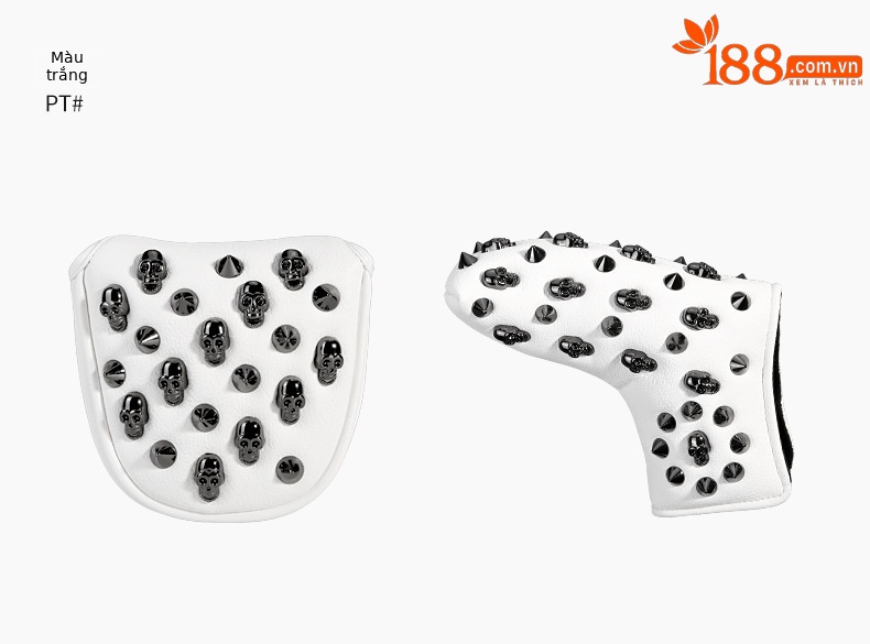 Vỏ đầu gậy Golf PGM chống thấm nước, đa năng, bảo vệ đầu gậy — GT035-Bao thanh gỗ số 1 màu đen, GT035-Bộ thanh đẩy hình bán nguyệt màu đen, GT035-Bộ cột gỗ số 3/Số 5 màu trắng, GT035-Bộ thanh đẩy hình bán nguyệt màu trắng chi tiết 13