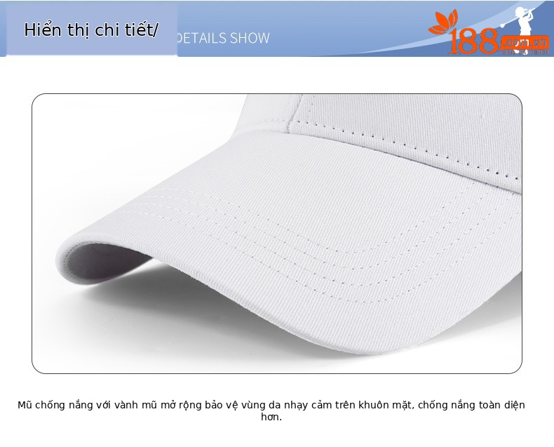Mũ chống nắng trẻ em PGM vành rộng 19cm dây thun co giãn — MZ037 màu trắng, MZ037 màu đen, MZ037 màu xanh lam chi tiết 16