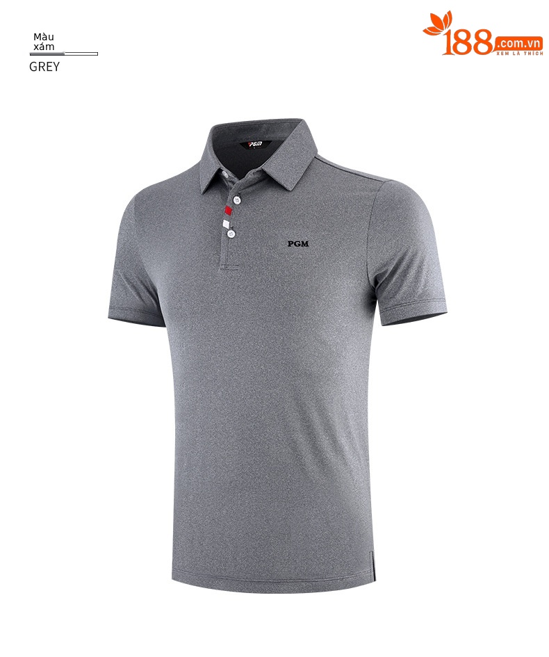 Áo thun golf nam ngắn tay vải polyester co giãn nhanh khô — Thanh lý-dải màu đen, Áo tay ngắn màu cam thông quan, Thanh lý-màu xanh kim cương in tay ngắn, YF441-màu đỏ chi tiết 18