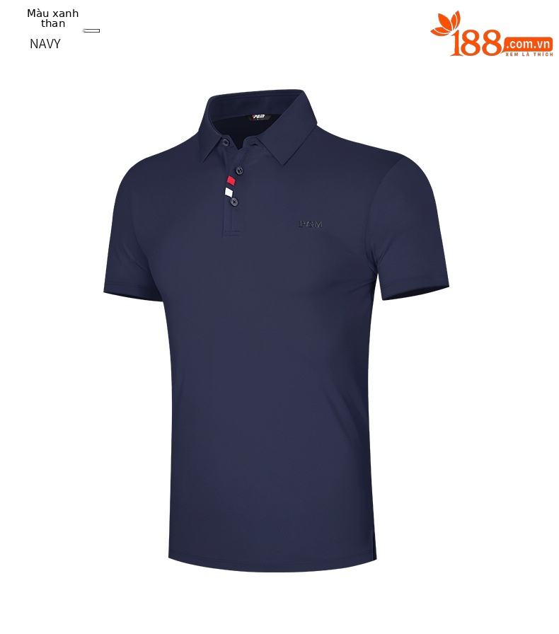 Áo thun golf nam ngắn tay vải polyester co giãn nhanh khô — Thanh lý-dải màu đen, Áo tay ngắn màu cam thông quan, Thanh lý-màu xanh kim cương in tay ngắn, YF441-màu đỏ chi tiết 24