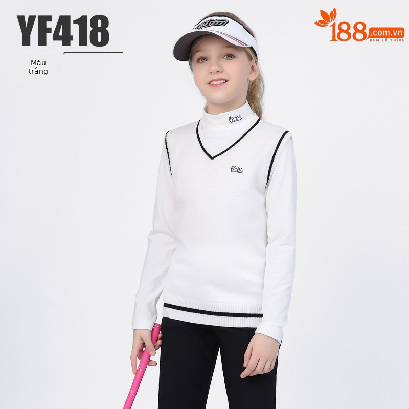 Áo vest len yf418 màu trắng