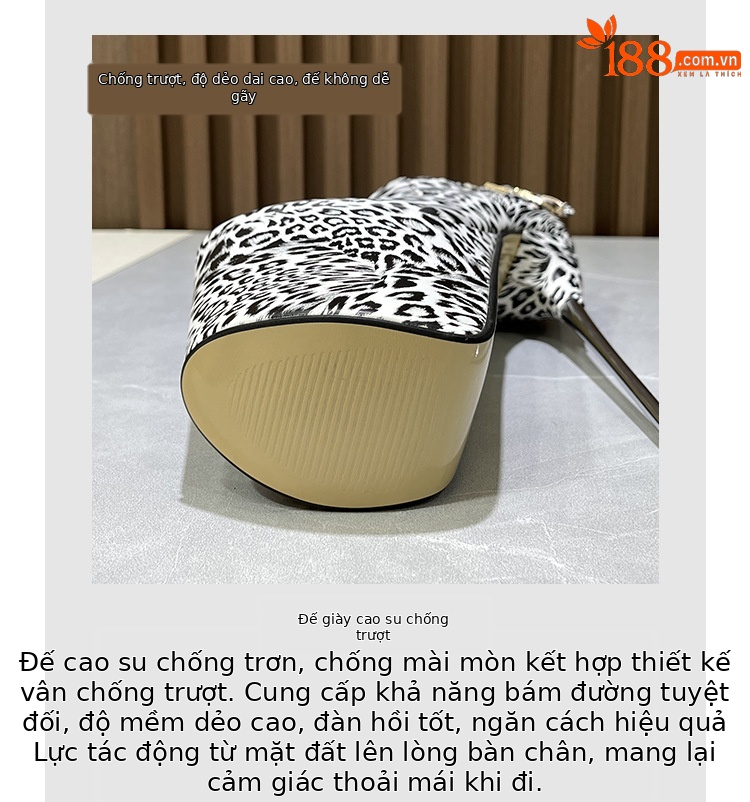 Boot nữ cổ cao quá đầu gối họa tiết da báo, gót mỏng 19 cm, khóa kim loại — Da báo trắng (19cm) không đổi trả chi tiết 9