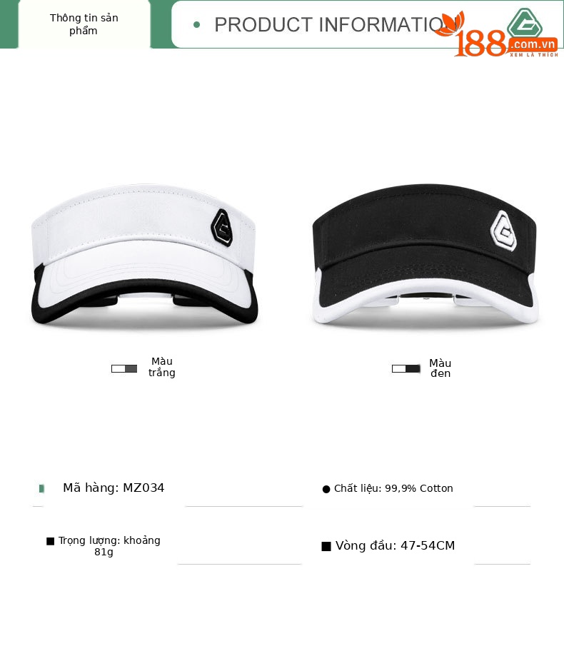 Mũ chống nắng trẻ em PGM vành rộng 18cm thoáng khí — MZ034-Mũ rỗng trẻ em màu đen, MZ034-Mũ rỗng cho trẻ em màu trắng chi tiết 6
