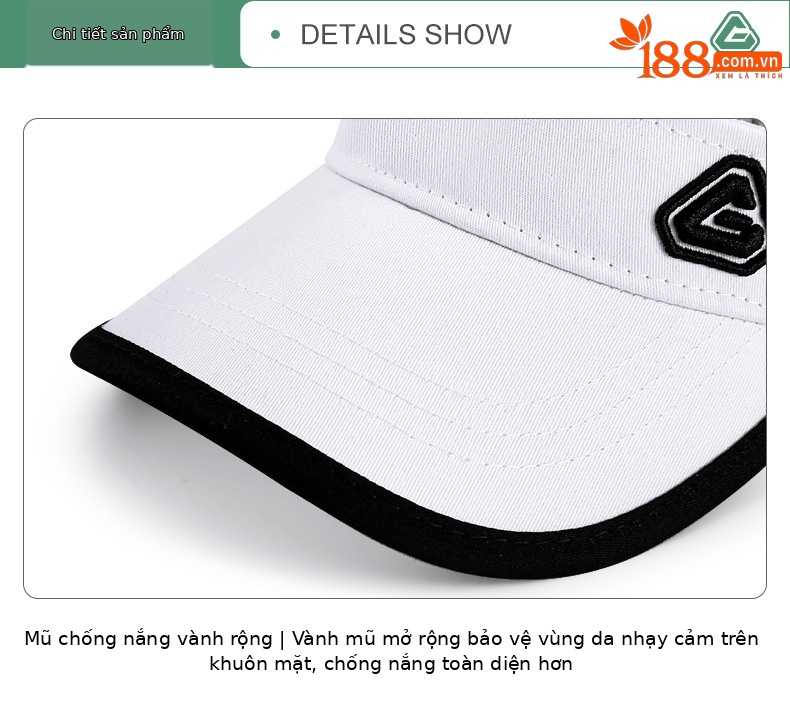 Mũ chống nắng trẻ em PGM vành rộng 18cm thoáng khí — MZ034-Mũ rỗng trẻ em màu đen, MZ034-Mũ rỗng cho trẻ em màu trắng chi tiết 18