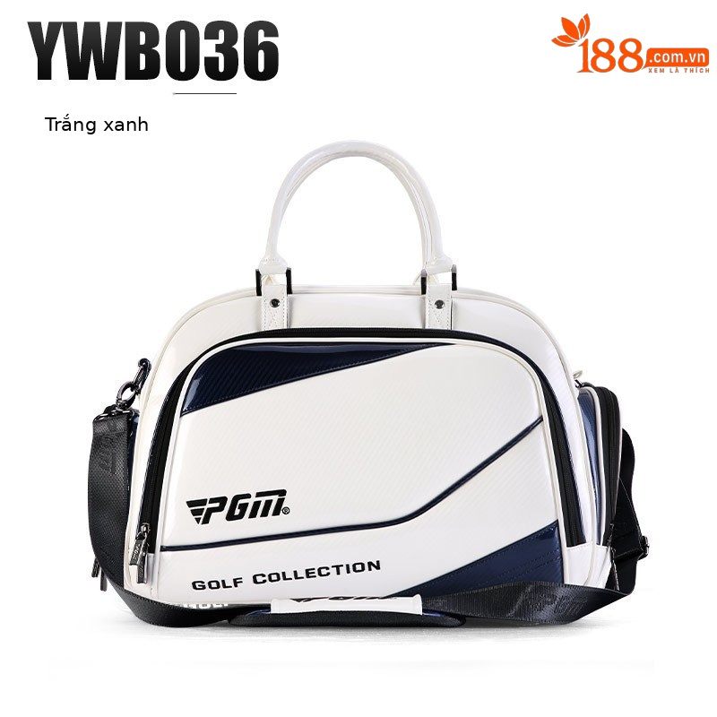 Túi đựng quần áo PU pha lê YWB036 màu trắng xanh