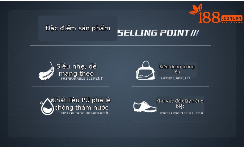 Túi đựng quần áo golf PGM chống nước, nhẹ, có ngăn giày riêng (50×25×31 cm) — Túi đựng quần áo PU pha lê YWB036 đen trắng, Túi đựng quần áo PU pha lê YWB036 màu trắng xanh, Túi đựng quần áo PU pha lê YWB036 màu xanh đen chi tiết 2