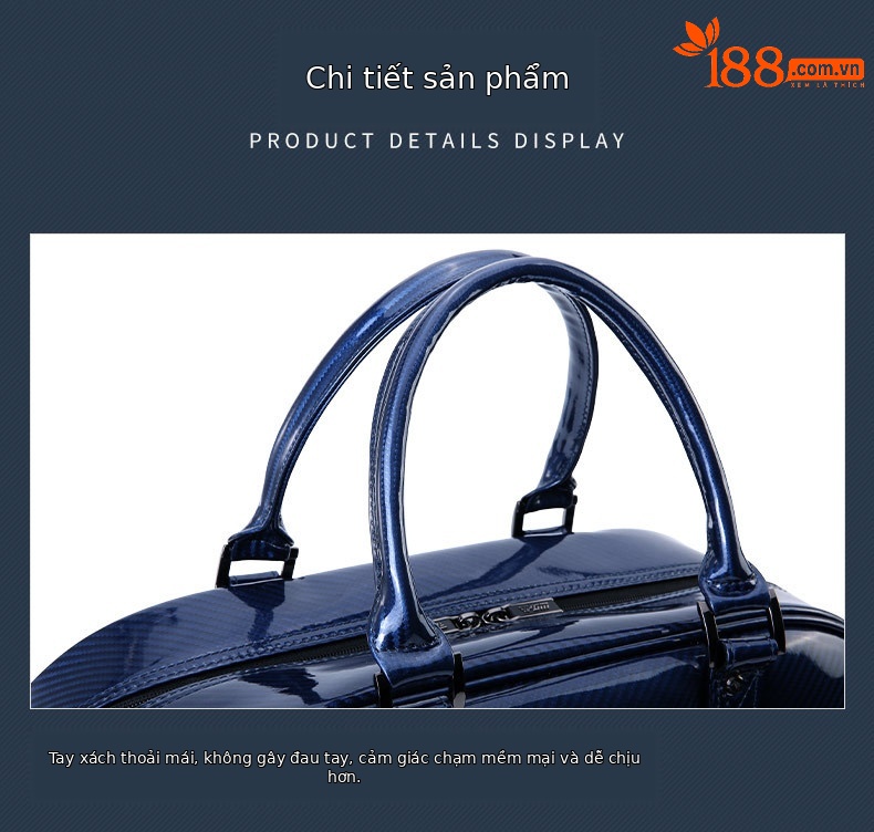 Túi đựng quần áo golf PGM chống nước, nhẹ, có ngăn giày riêng (50×25×31 cm) — Túi đựng quần áo PU pha lê YWB036 đen trắng, Túi đựng quần áo PU pha lê YWB036 màu trắng xanh, Túi đựng quần áo PU pha lê YWB036 màu xanh đen chi tiết 13