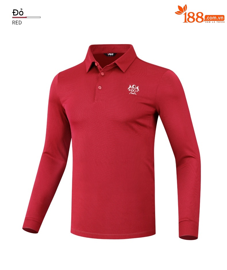 Áo thun dài tay golf nam PGM vải chức năng nhanh khô thoáng khí — YF445 màu xanh hải quân, YF445 Đen Xanh Navy, YF445 màu xanh nhạt, YF445 màu xám chi tiết 8