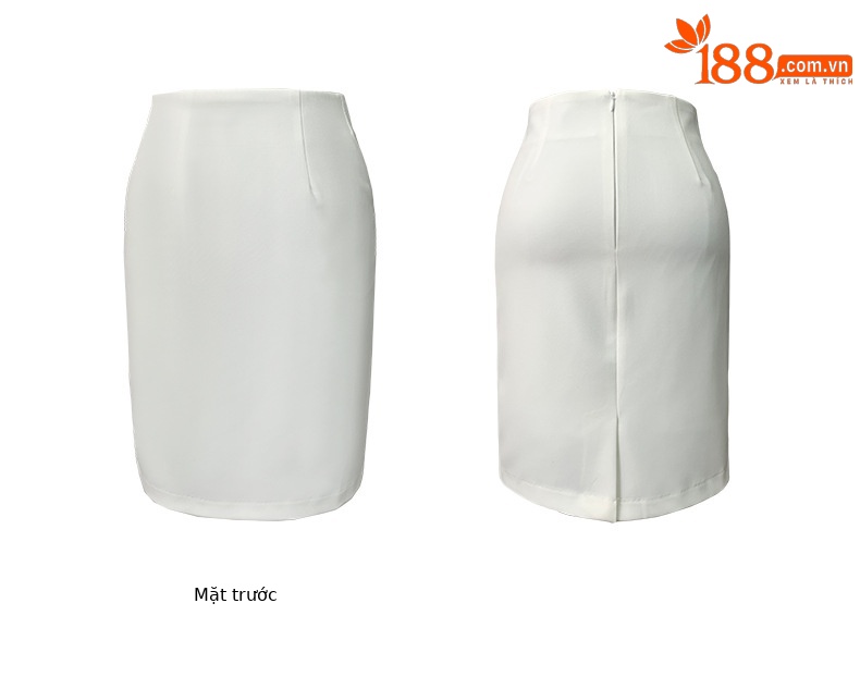 Set công sở nữ áo vest blazer và chân váy hai mảnh kiểu mới — Màu trắng chi tiết 6