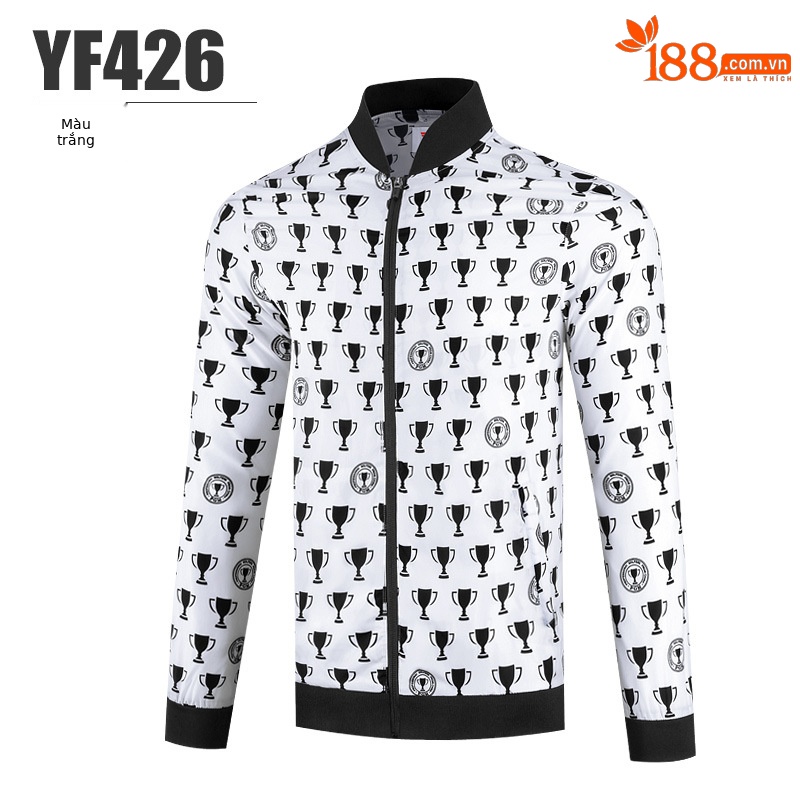 Áo khoác golf nam chống gió chống mưa thu đông PGM YF426 — YF426 màu trắng, YF426 màu đen