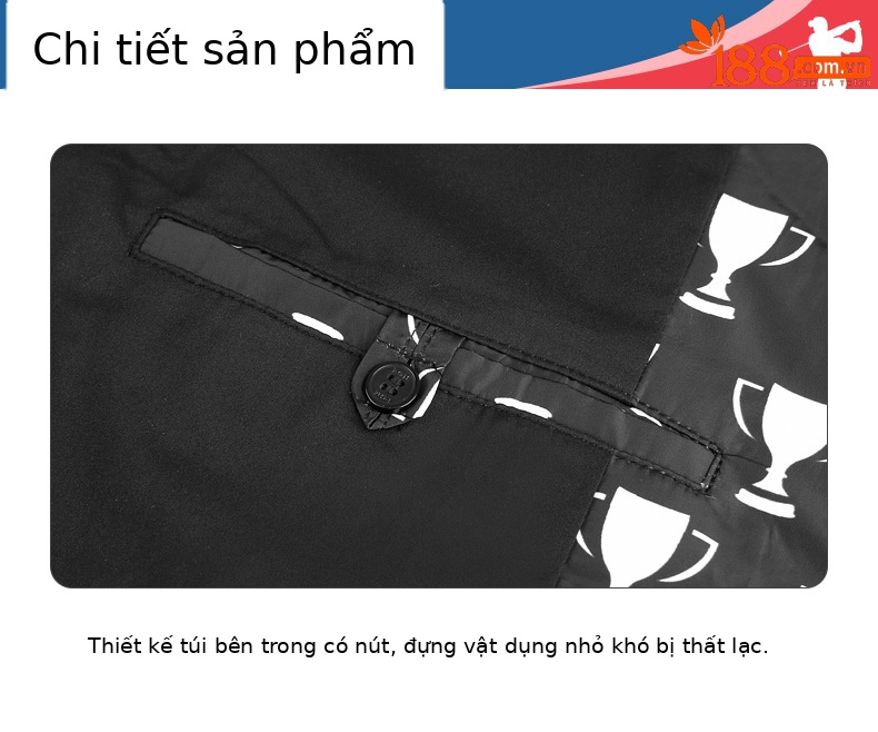 Áo khoác golf nam chống gió chống mưa thu đông PGM YF426 — YF426 màu trắng, YF426 màu đen chi tiết 16