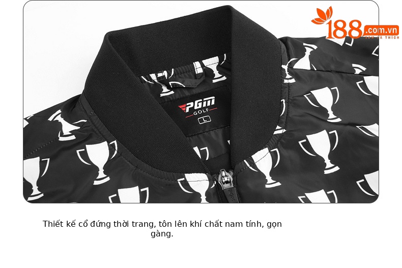 Áo khoác golf nam chống gió chống mưa thu đông PGM YF426 — YF426 màu trắng, YF426 màu đen chi tiết 17