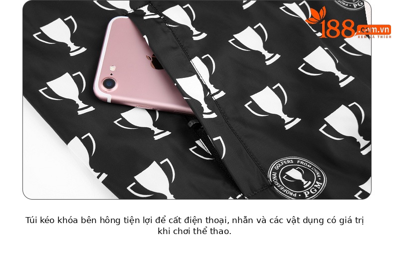 Áo khoác golf nam chống gió chống mưa thu đông PGM YF426 — YF426 màu trắng, YF426 màu đen chi tiết 18