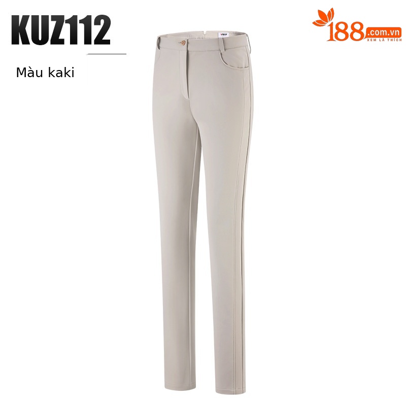 Quần golf nữ dài ống đứng mùa thu chống lạnh — KUZ112-Quần Golf Nữ Kaki, KUZ112-Quần chơi gôn nữ màu xanh nước biển, KUZ112-Quần Golf nữ màu đen